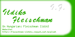 ildiko fleischman business card